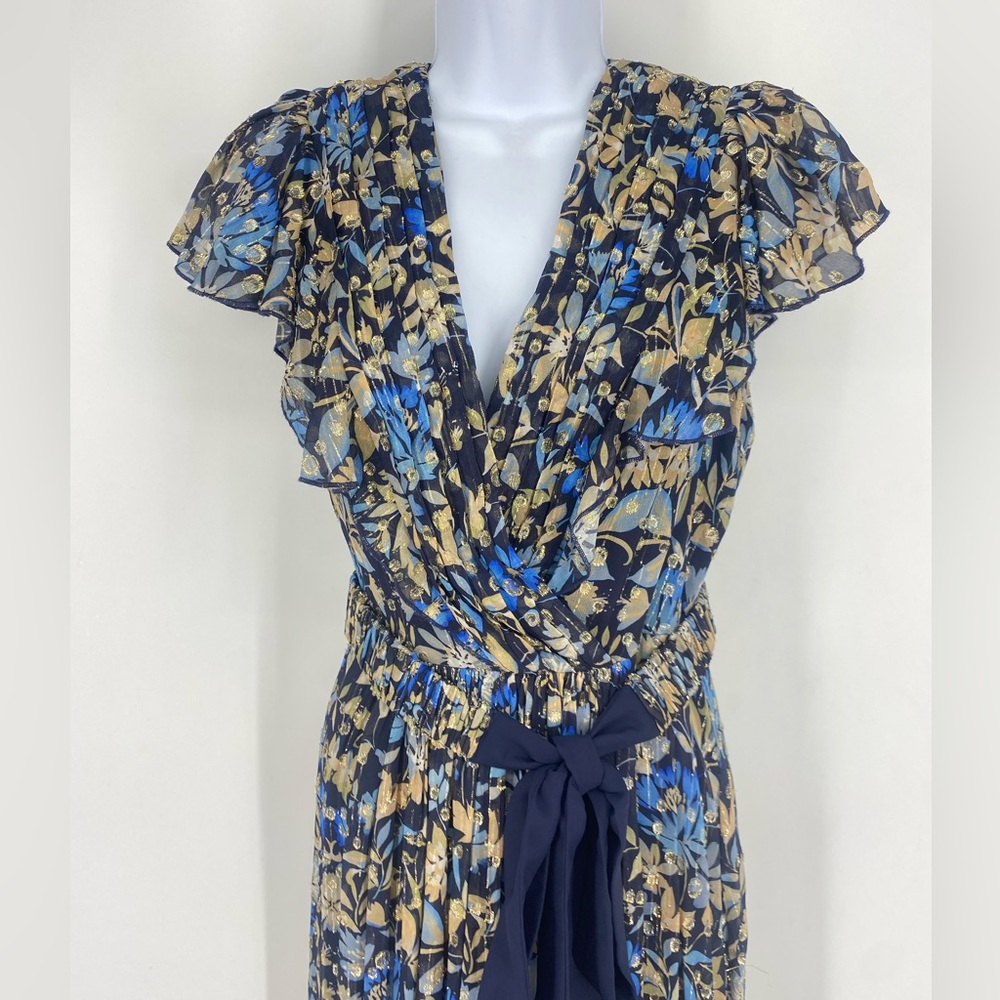 Monique Lhuillier Blue Bell garden short sleeve maxi. Perfect condition! - Picture 4 of 9